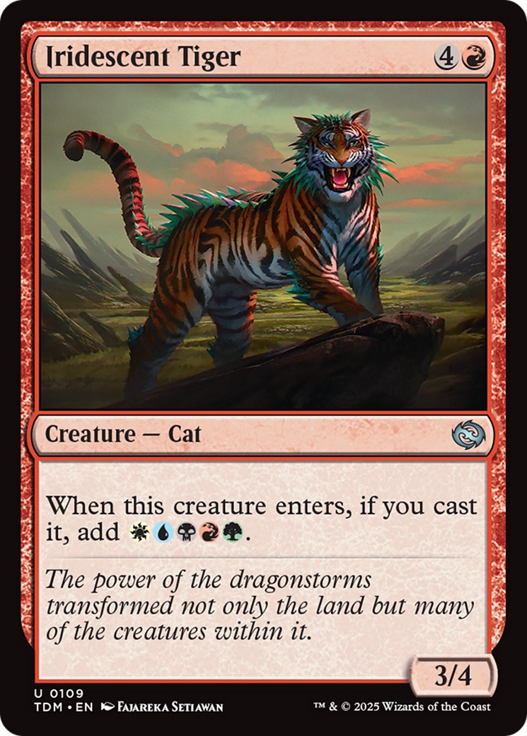 Image of Iridescent Tiger (TDM-109) - Tarkir: Dragonstorm Foil