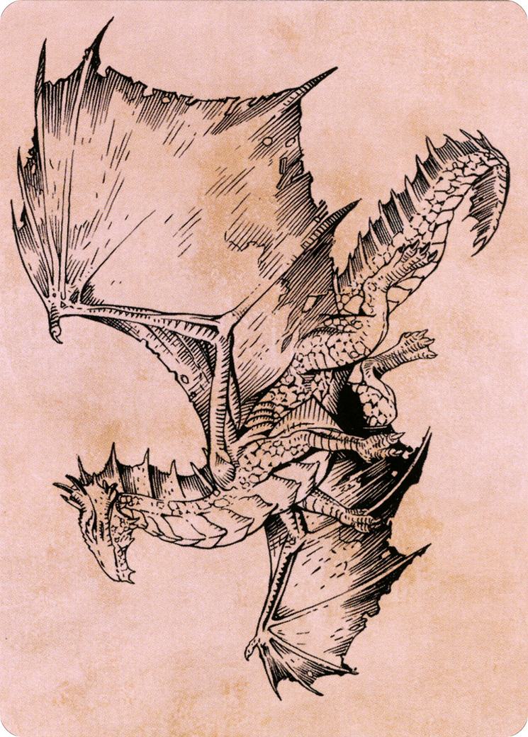 Image of Ancient Bronze Dragon // Ancient Bronze Dragon (ACLB-058) - Battle for Baldur's Gate Art Series (Borderless) Foil