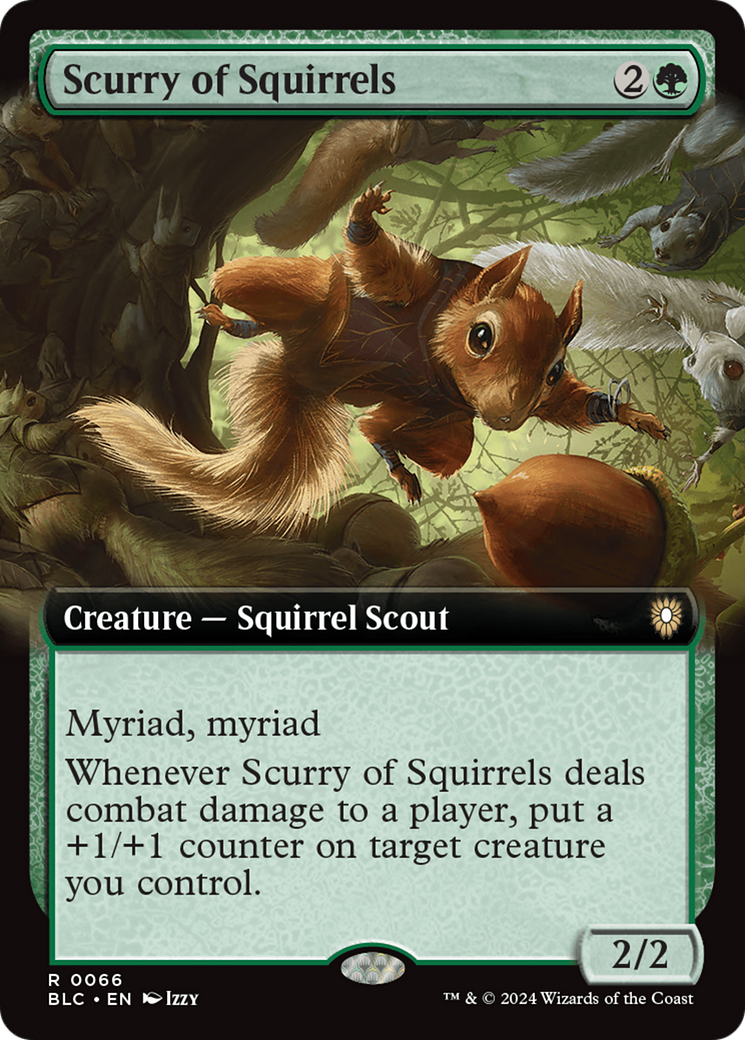 Image of Scurry of Squirrels (Extended Art) (BLC-066) - Bloomburrow Commander: (Extended Art)
