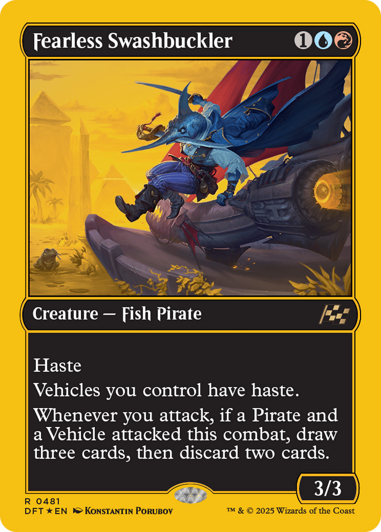 Image of Fearless Swashbuckler (First-Place Foil) (DFT-481) - Aetherdrift Foil
