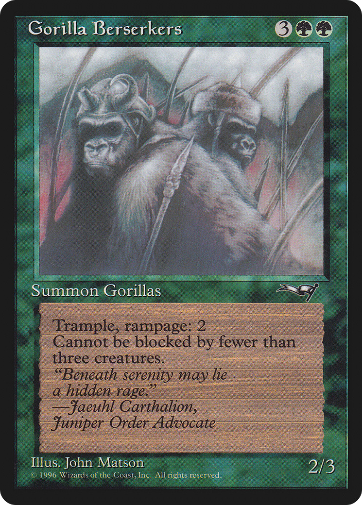 Image of Gorilla Berserkers (Closed Mouth) (ALL-076) - Alliances
