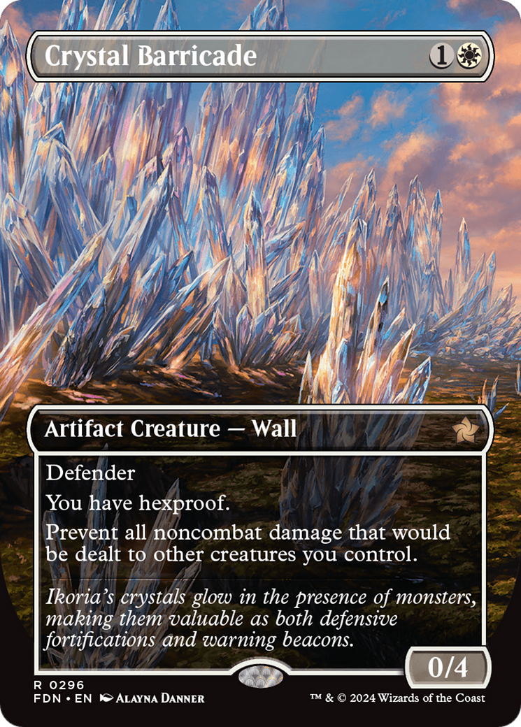 Image of Crystal Barricade (Borderless) (FDN-296) - Foundations (Borderless) Foil