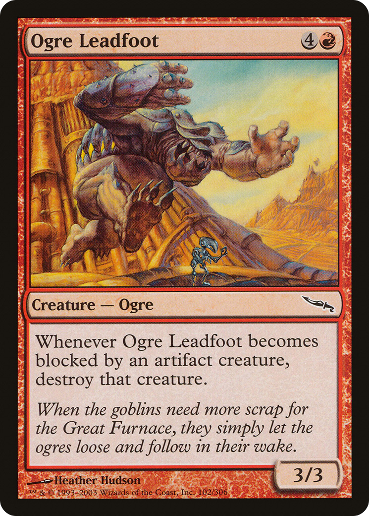 Image of Ogre Leadfoot (MRD-102) - Mirrodin Foil