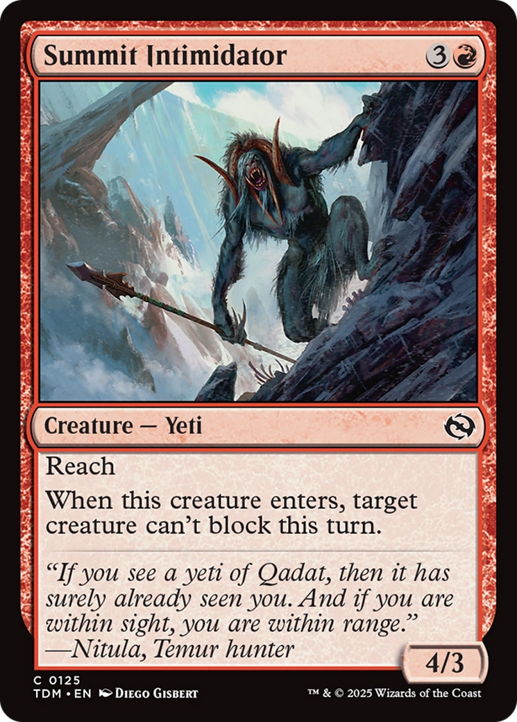 Image of Summit Intimidator (TDM-125) - Tarkir: Dragonstorm Foil