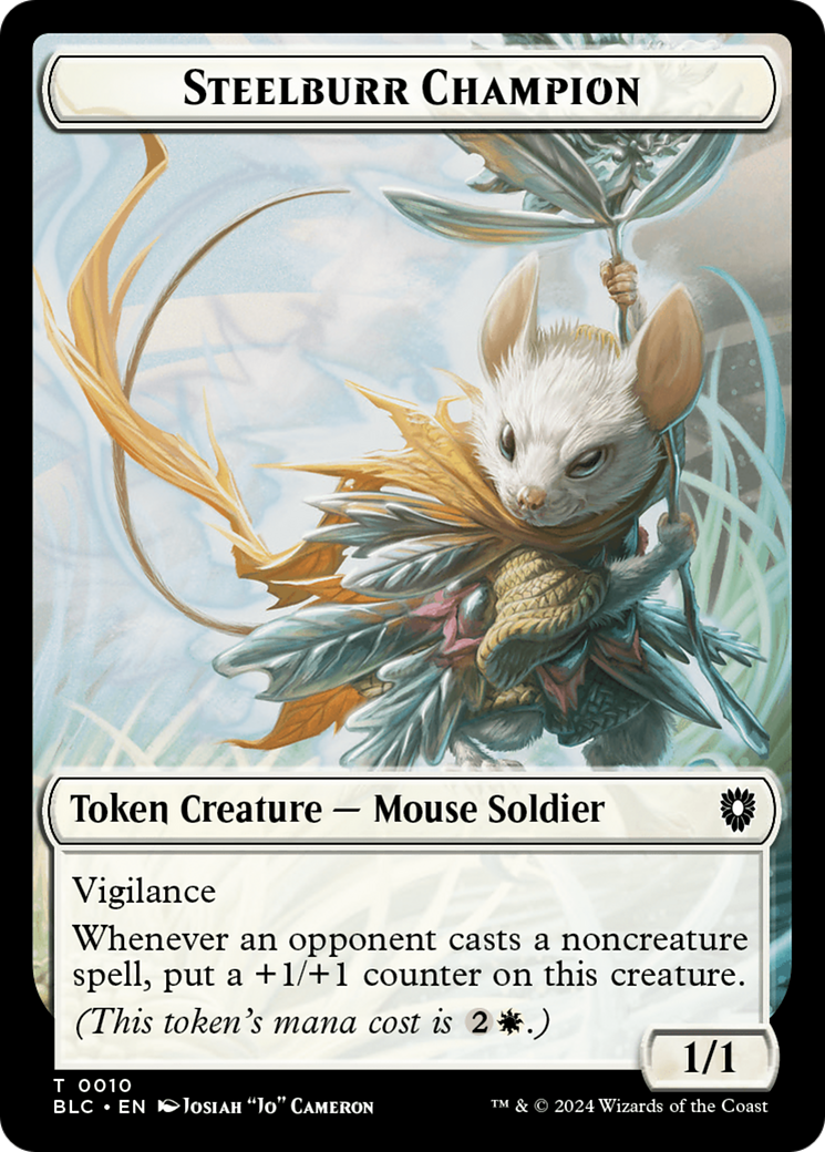 Image of Steelburr Champion (TBLC-010) - Bloomburrow Commander Tokens
