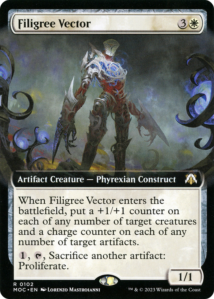 Image of Filigree Vector (Extended Art) (MOC-102) - March of the Machine Commander: (Extended Art)