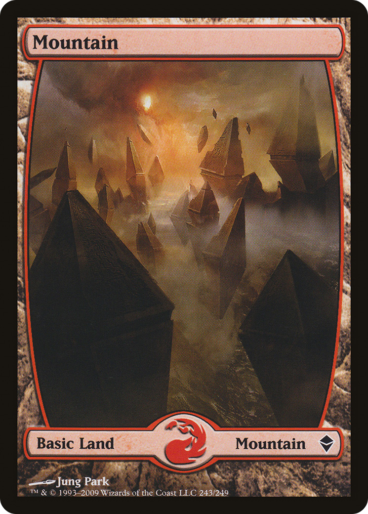 Image of Mountain (243) - Full Art (ZEN-243) - Zendikar Foil