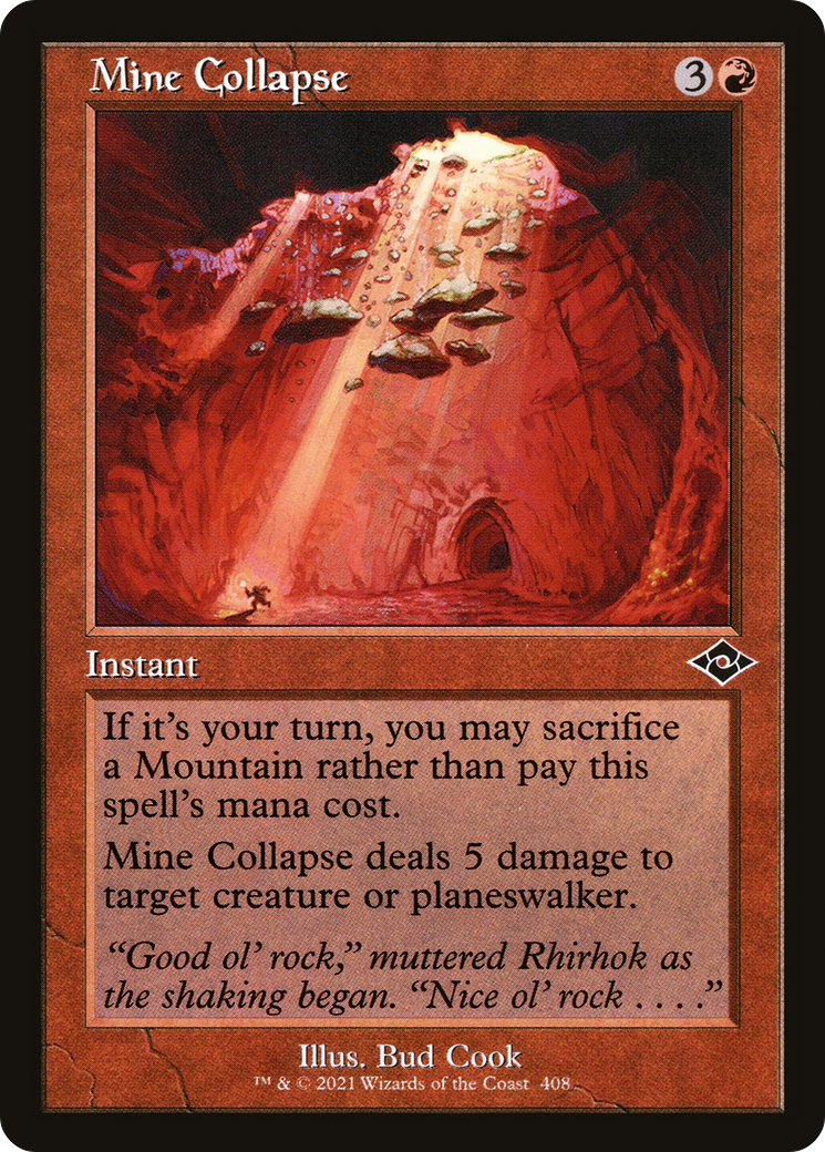 Image of Mine Collapse (Retro Frame) (MH2-408) - Modern Horizons 2 Etched Foil