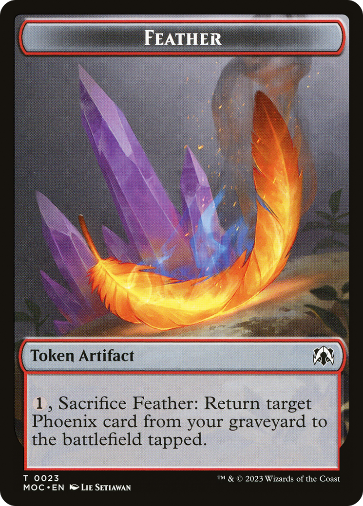 Image of Feather (TMOC-023) - March of the Machine Commander Tokens