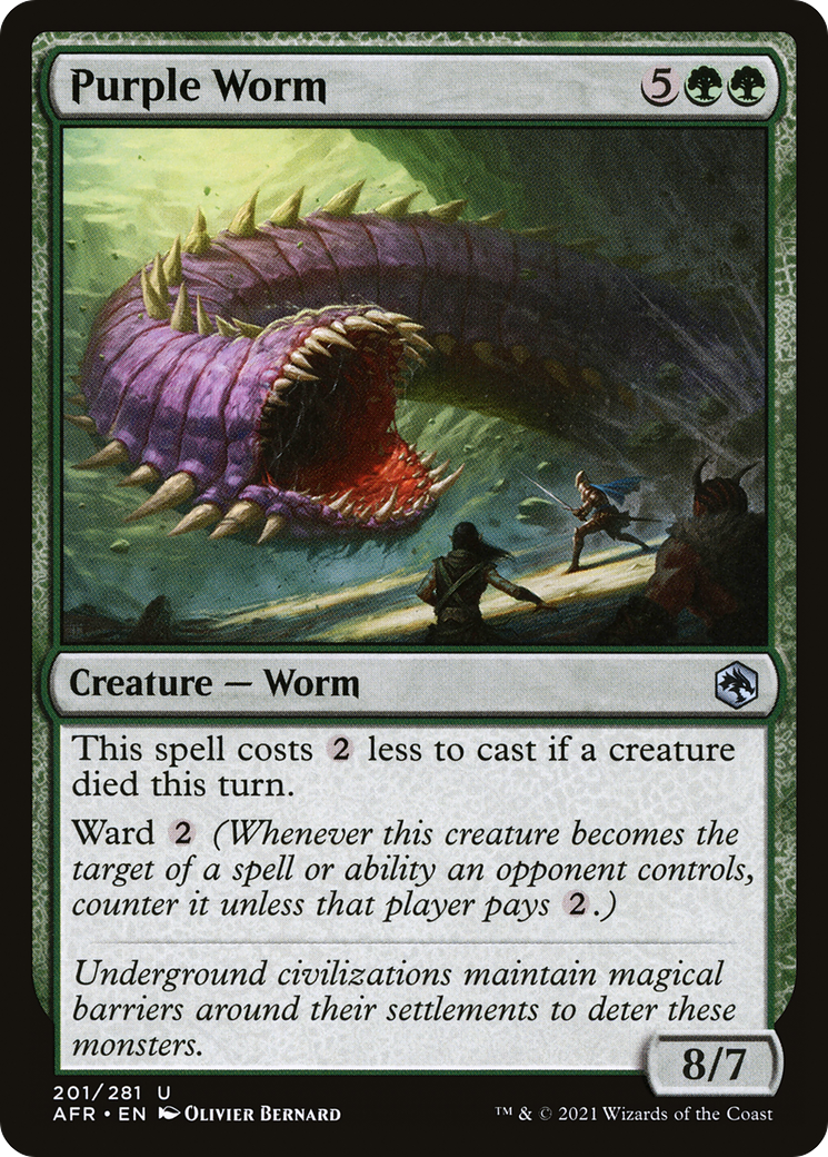 Image of Purple Worm (AFR-201) - Adventures in the Forgotten Realms Foil