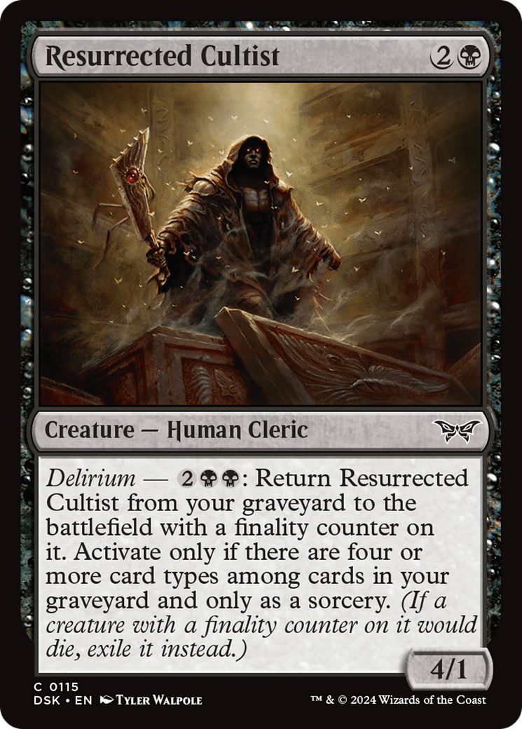 Image of Resurrected Cultist (DSK-115) - Duskmourn: House of Horror Foil