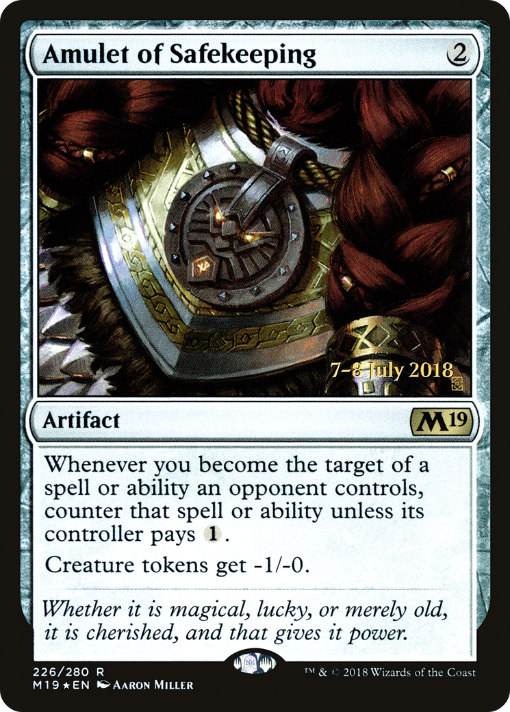 Image of Amulet of Safekeeping (PRE-226) - Core Set 2019 Promos Foil