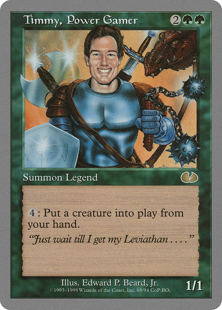 Image of Timmy, Power Gamer (UGL-068) - Unglued