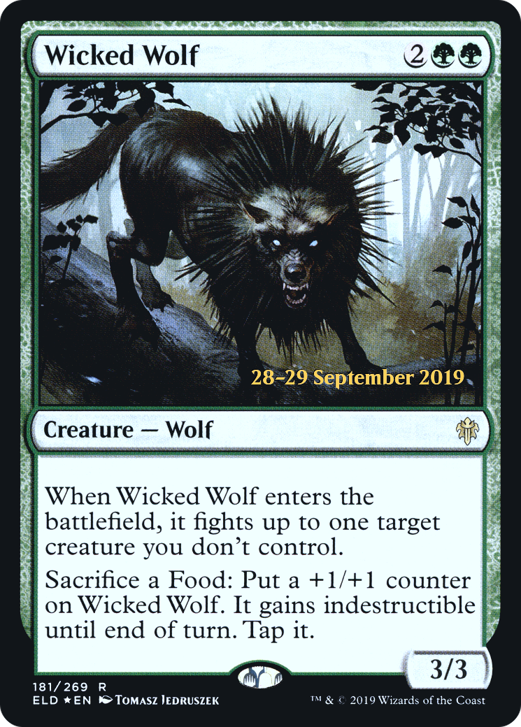 Image of Wicked Wolf (PRE-181) - Throne of Eldraine Promos Foil
