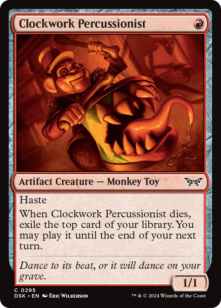 Image of Clockwork Percussionist (0295) (DSK-295) - Duskmourn: House of Horror Foil