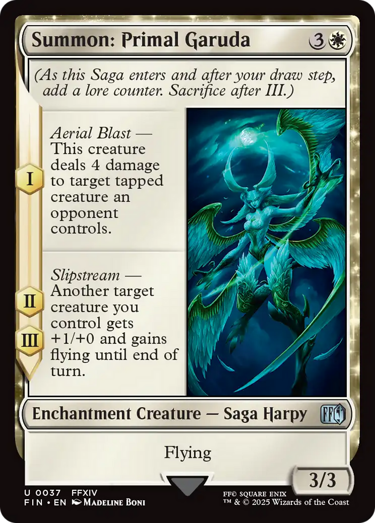 Image of Summon: Primal Garuda (FIN-037) - FINAL FANTASY: (enchantment) Foil