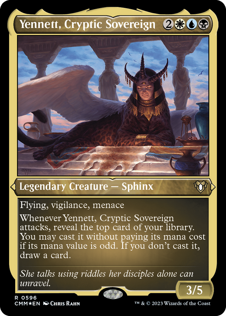 Image of Yennett, Cryptic Sovereign (CMM-596) - Commander Masters Etched Foil