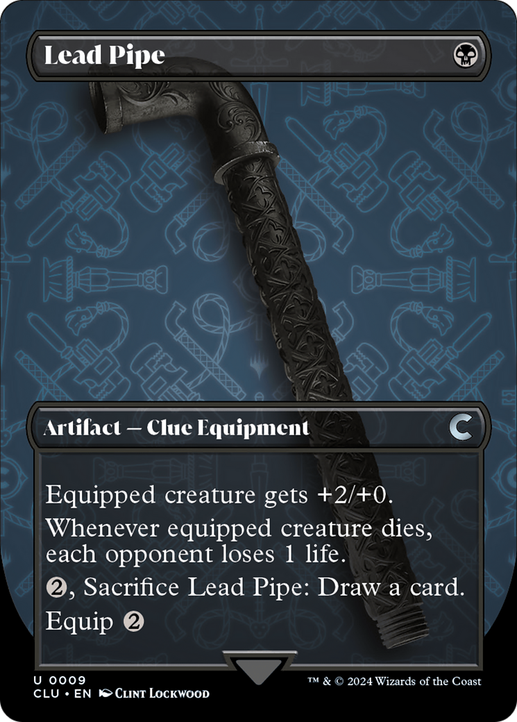 Image of Lead Pipe (Borderless) (CLU-009) - Ravnica: Clue Edition (Borderless)