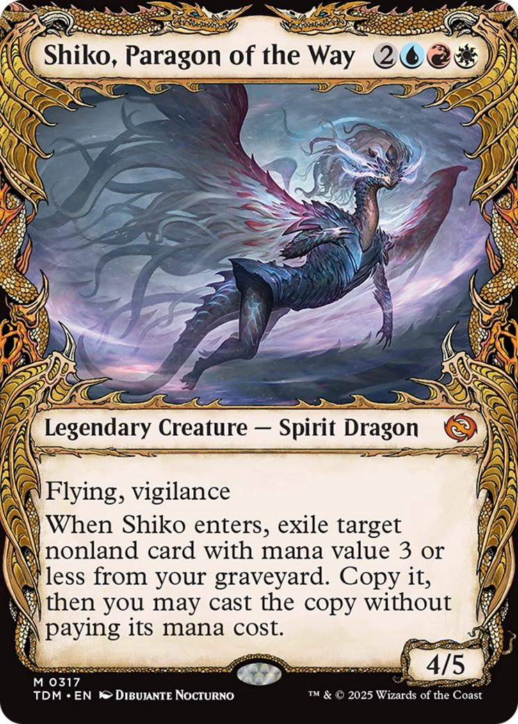 Image of Shiko, Paragon of the Way (Showcase) (TDM-317) - Tarkir: Dragonstorm: (Showcase) Foil