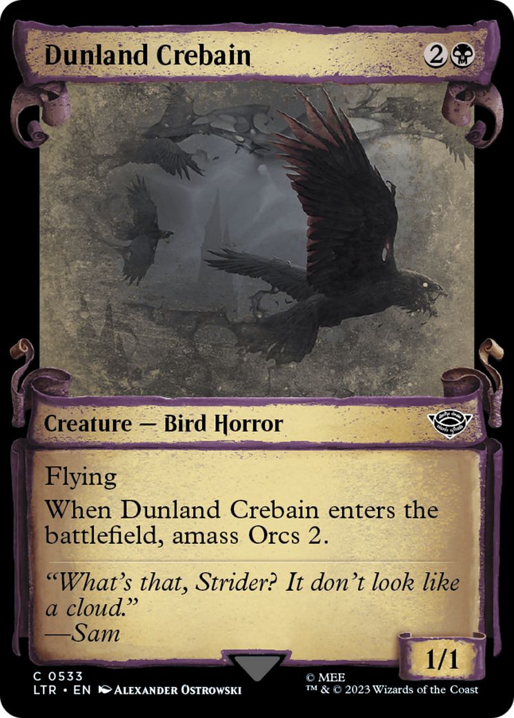 Image of Dunland Crebain (Showcase Scrolls) (LTR-533) - The Lord of the Rings: Tales of Middle-earth: (Showcase) Foil