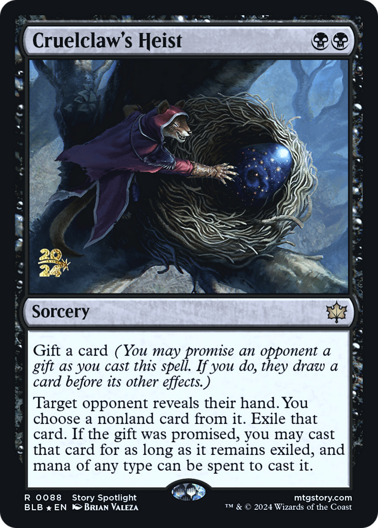 Image of Cruelclaw's Heist (PRE-088) - Bloomburrow Promos Foil