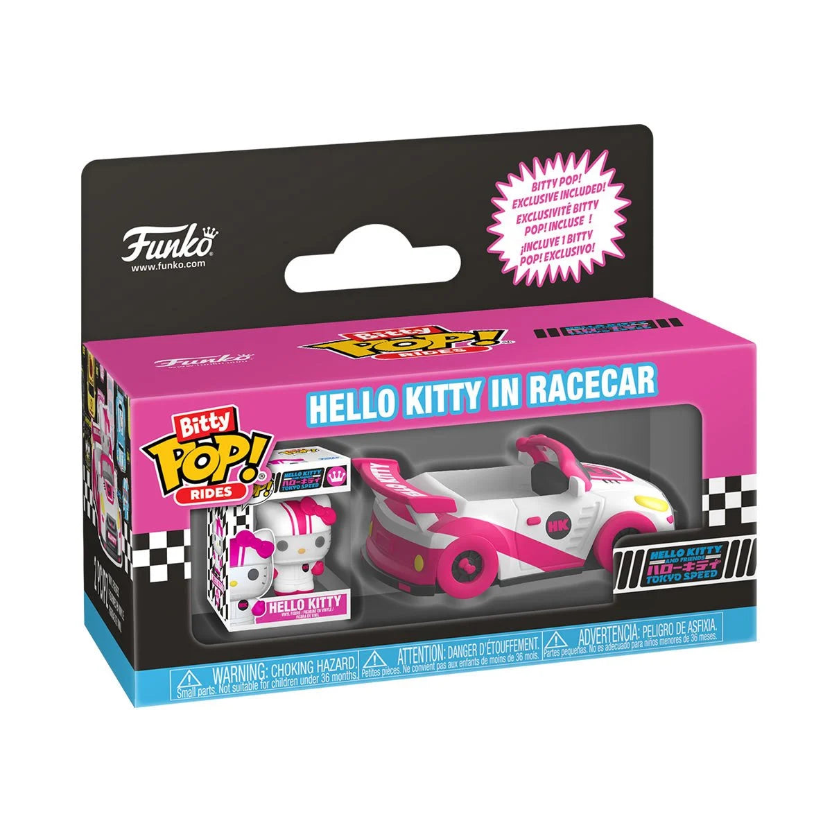 Image of Sanrio Hello Kitty with Racecar Funko Bitty Pop! Ride