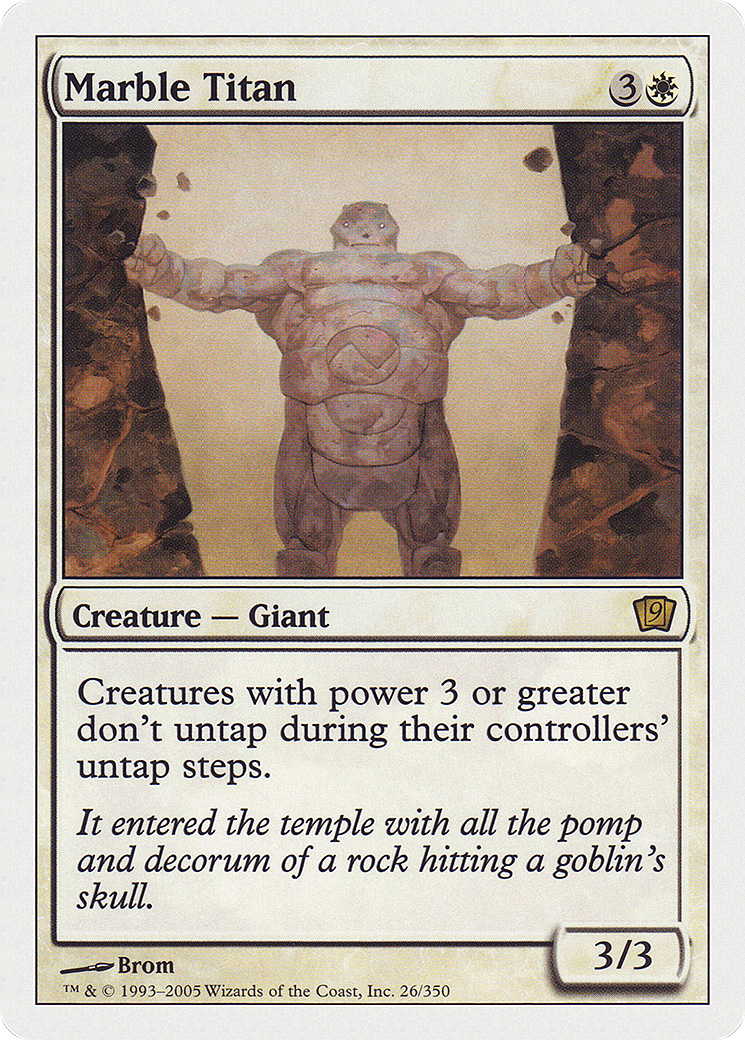 Image of Marble Titan (9ED-026) - 9th Edition