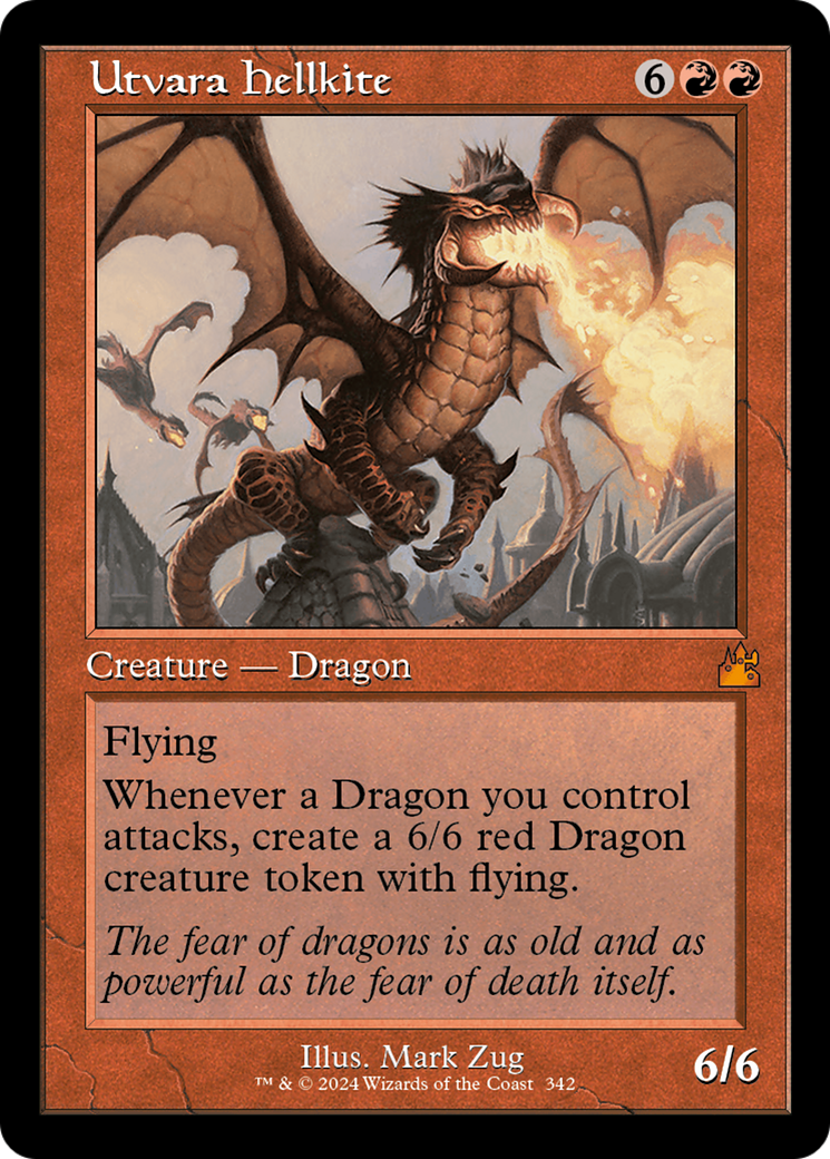 Image of Utvara Hellkite (Retro Frame) (RVR-342) - Ravnica Remastered Foil