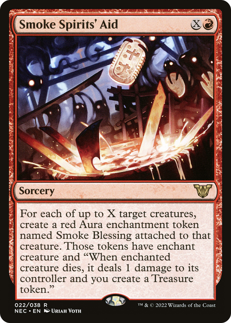 Image of Smoke Spirits' Aid (NEC-022) - Neon Dynasty Commander