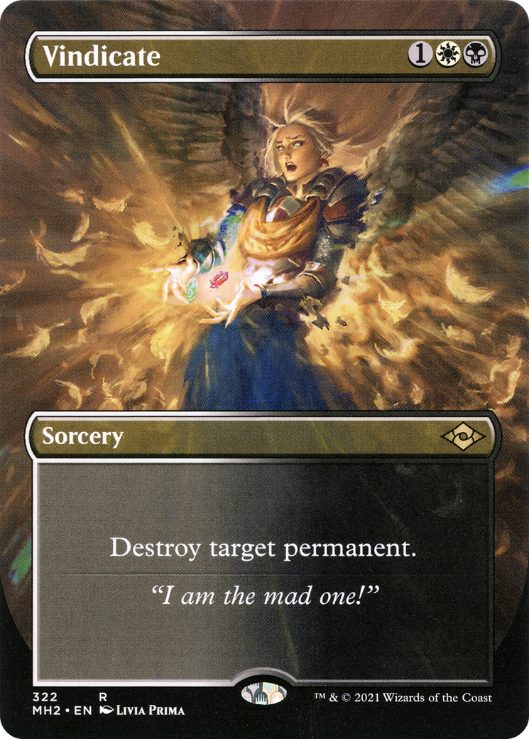 Image of Vindicate (Borderless) (MH2-322) - Modern Horizons 2 (Borderless) Foil
