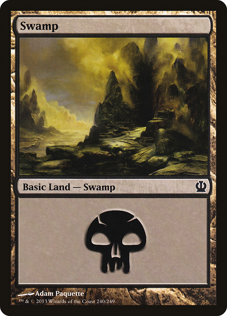 Image of Swamp (240) (THS-240) - Theros Foil