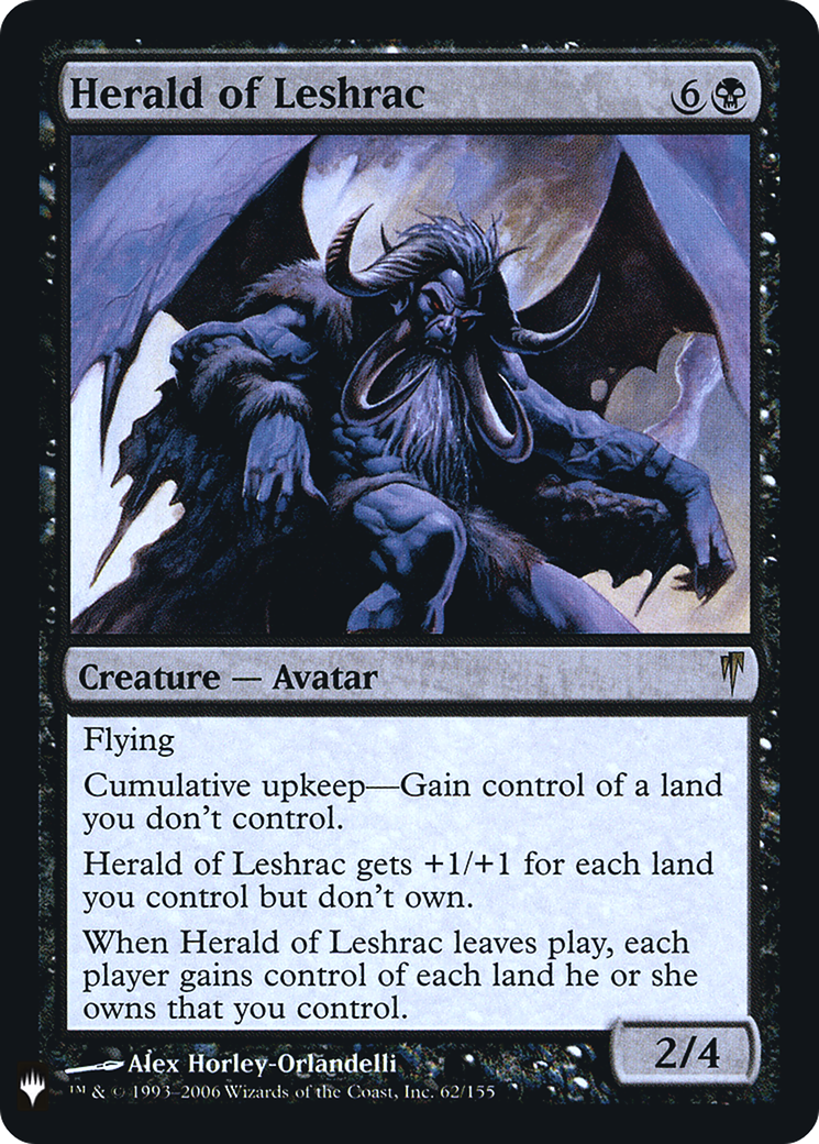 Image of Herald of Leshrac (LIST-062) - The List Foil