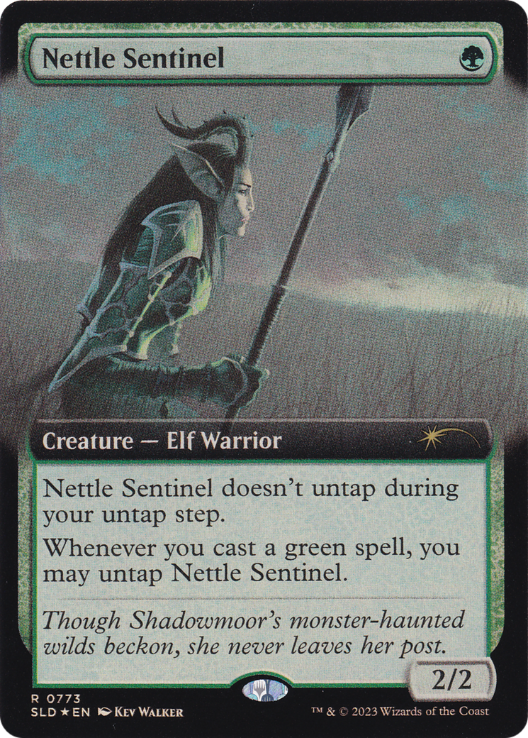 Image of Nettle Sentinel (Extended Art) (SLD-773) - Secret Lair Drop: (Extended Art) Foil