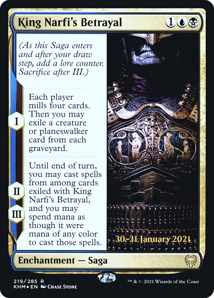 Image of King Narfi's Betrayal (PRE-219) - Kaldheim Promos Foil