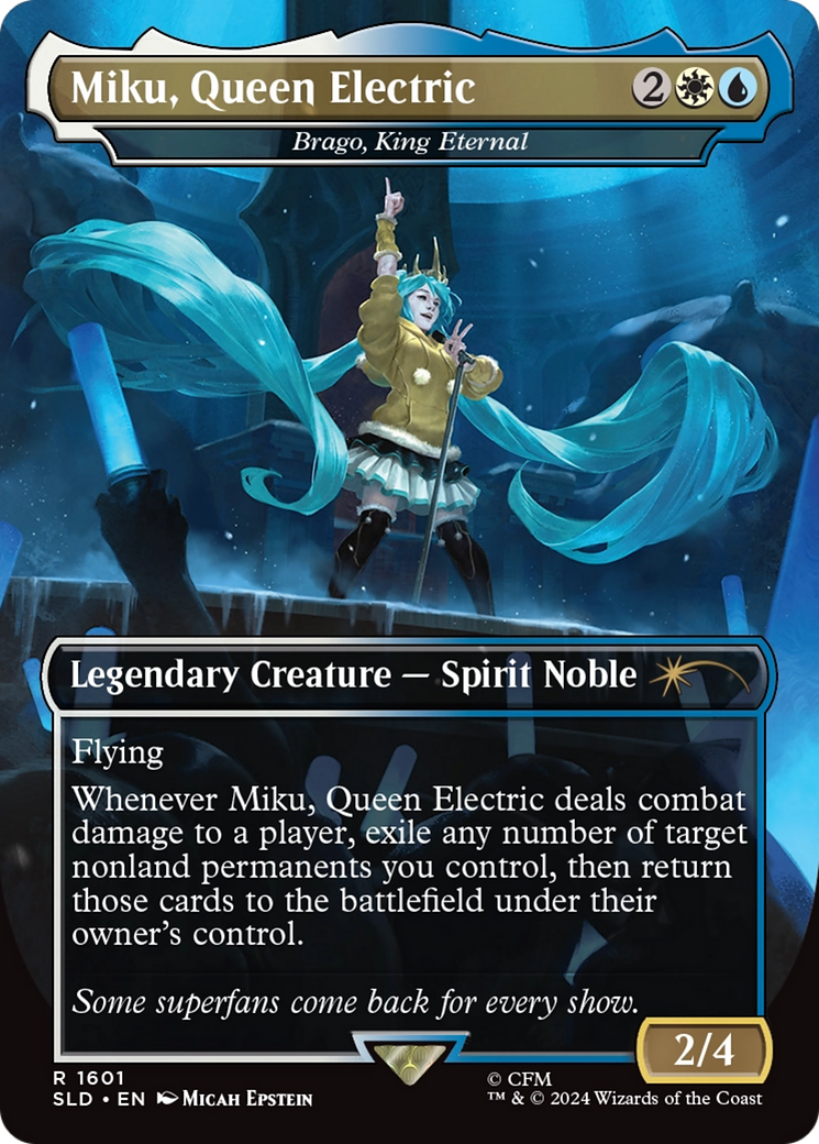 Image of Miku, Queen Electric - Brago, King Eternal (SLD-1601) - Secret Lair Drop / Miku, Queen Electric (Borderless)