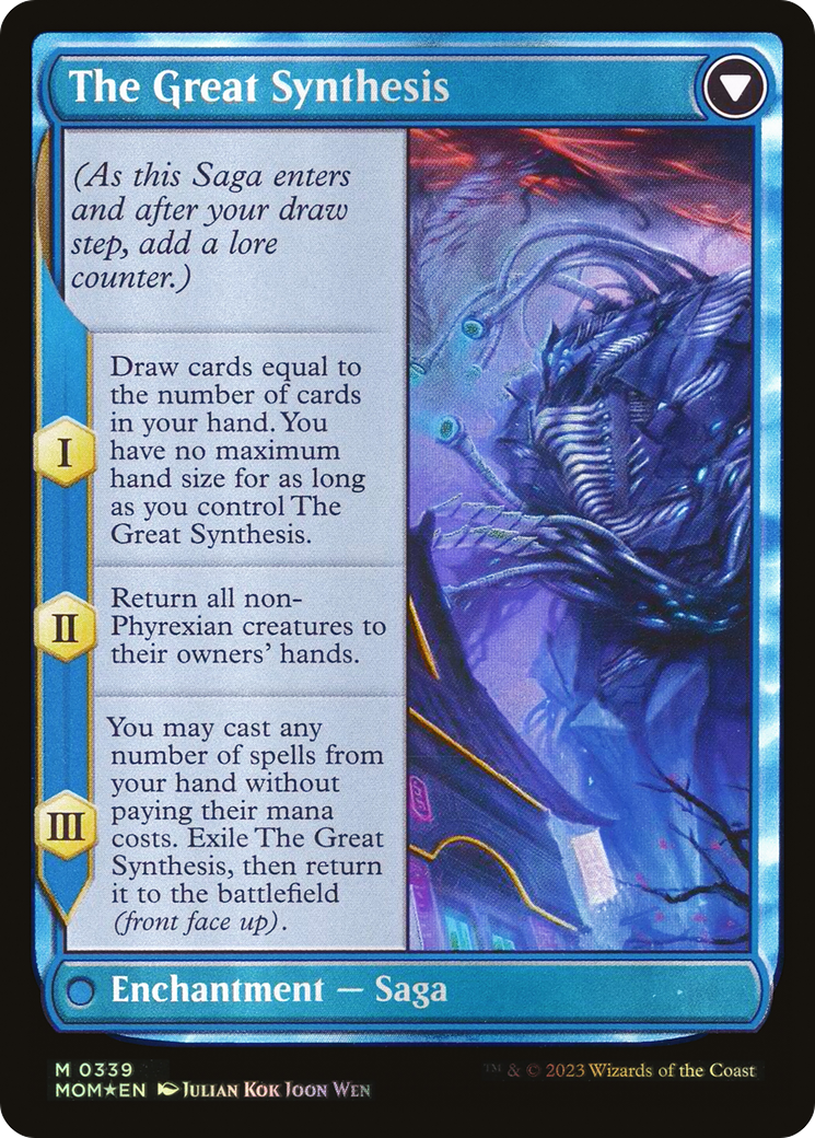 Image of Jin-Gitaxias (Serial Numbered) (MOM-339) - March of the Machine (Borderless) Foil