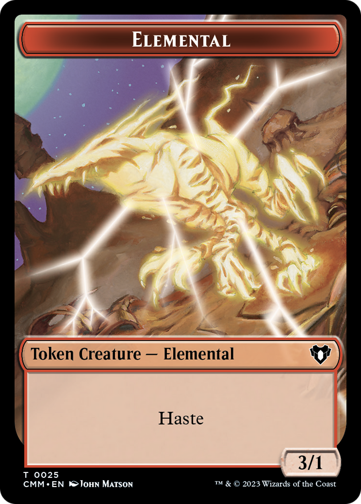 Image of Elemental (TCMM-025) - Commander Masters Tokens Foil