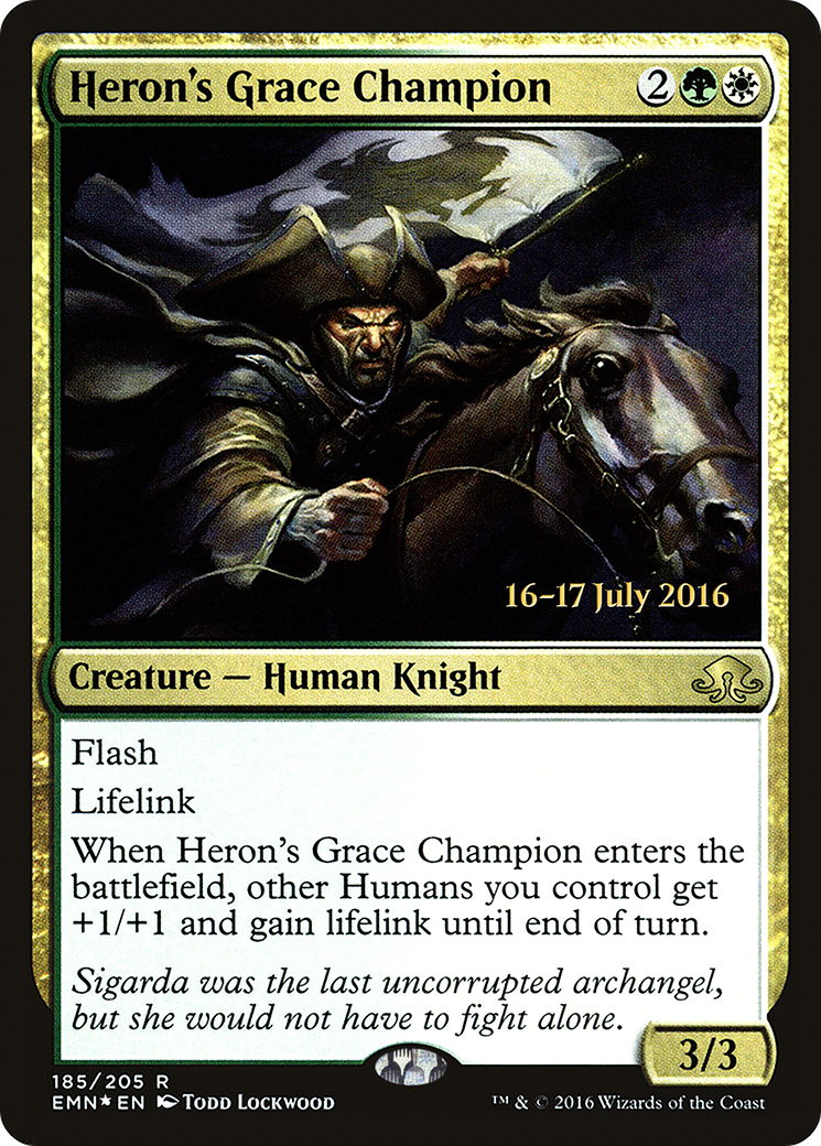 Image of Heron's Grace Champion (PRE-185S) - Eldritch Moon Promos Foil