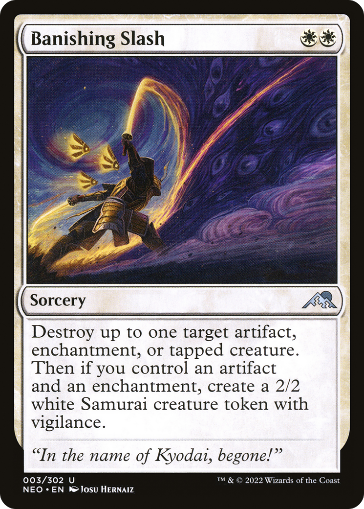 Image of Banishing Slash (NEO-003) - Kamigawa: Neon Dynasty