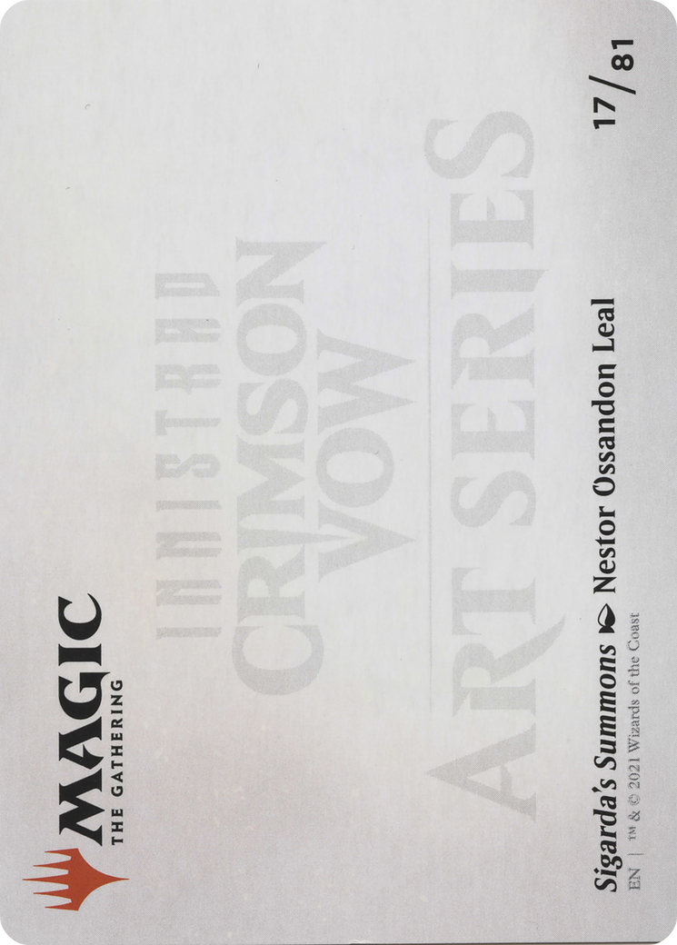 Image of Sigarda's Summons // Sigarda's Summons (AVOW-017) - Crimson Vow Art Series (Borderless)