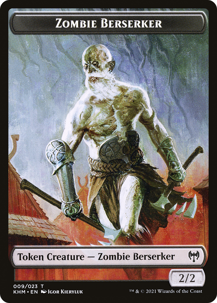 Image of Zombie Berserker (TKHM-009) - Kaldheim Tokens