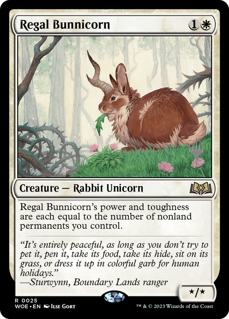 Image of Regal Bunnicorn (PPWOE-025) - Wilds of Eldraine Promos Foil
