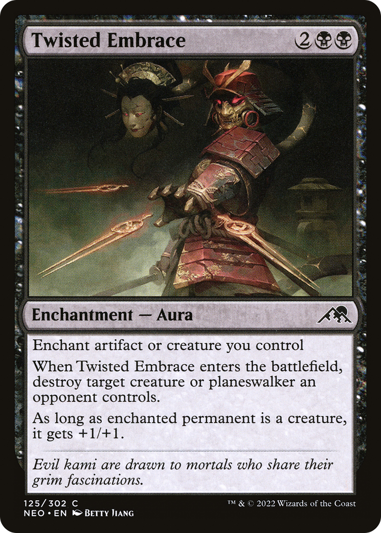 Image of Twisted Embrace (NEO-125) - Kamigawa: Neon Dynasty Foil