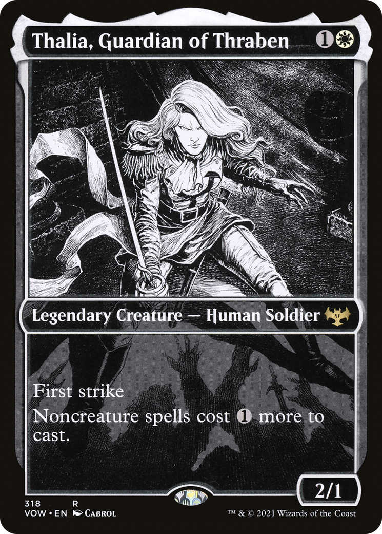 Image of Thalia, Guardian of Thraben (Showcase) (VOW-318) - Innistrad: Crimson Vow: (Showcase)