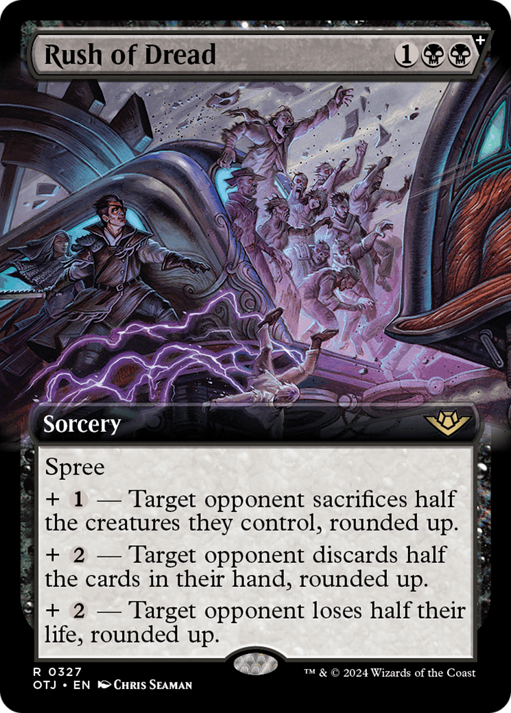 Image of Rush of Dread (Extended Art) (OTJ-327) - Outlaws of Thunder Junction: (Extended Art, spree)