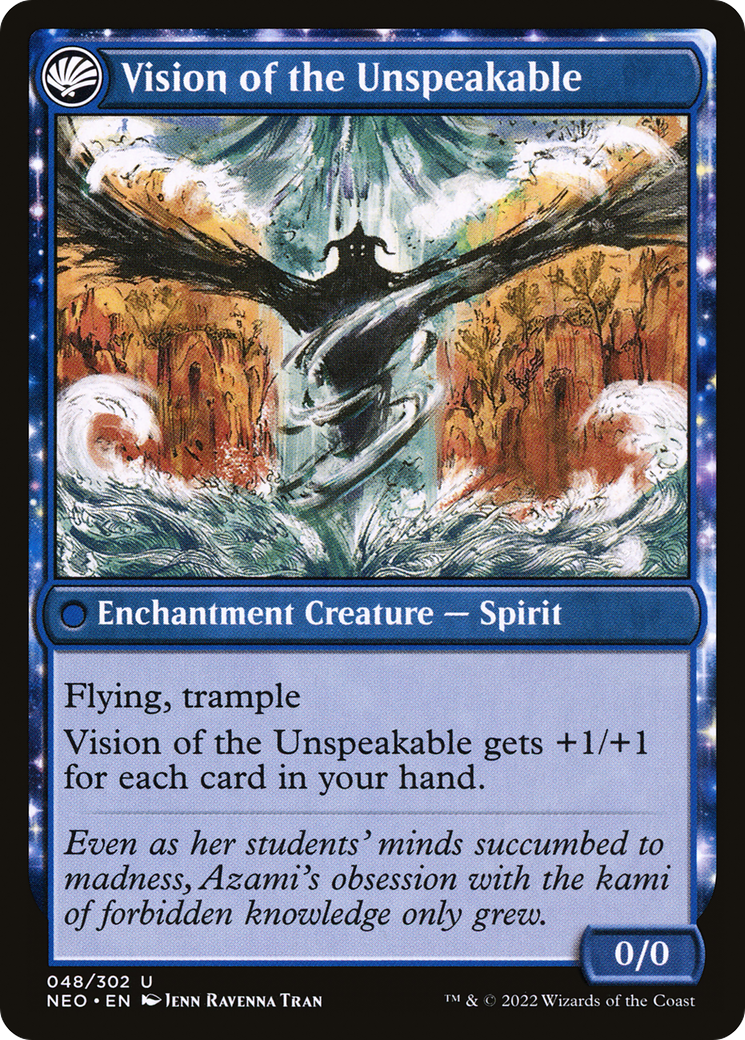 Image of Behold the Unspeakable (NEO-048) - Kamigawa: Neon Dynasty: (fandfc, enchantment)