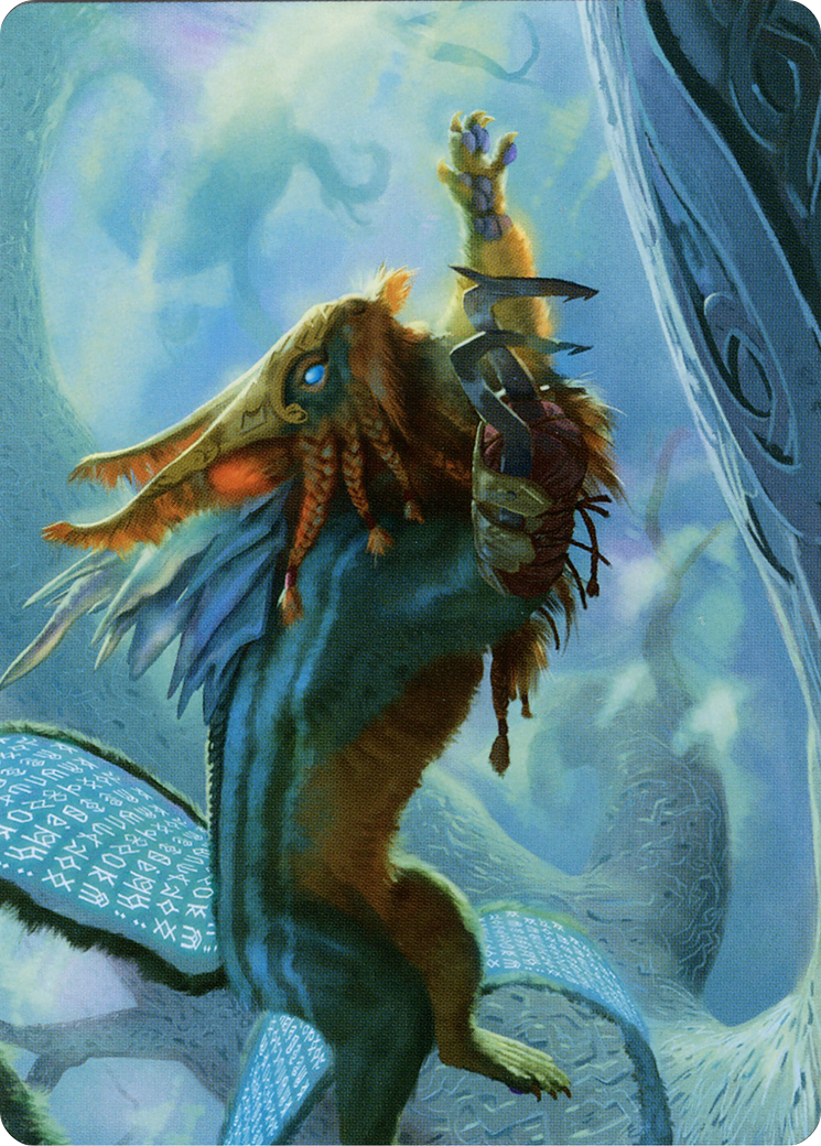 Image of Toski, Bearer of Secrets // Toski, Bearer of Secrets (ASKHM-052) - Art Series: Kaldheim (Borderless) Foil
