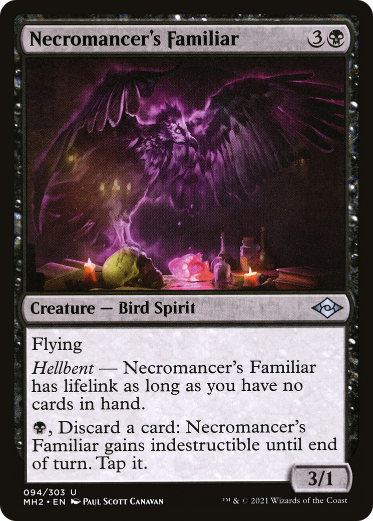 Image of Necromancer's Familiar (MH2-094) - Modern Horizons 2 Foil