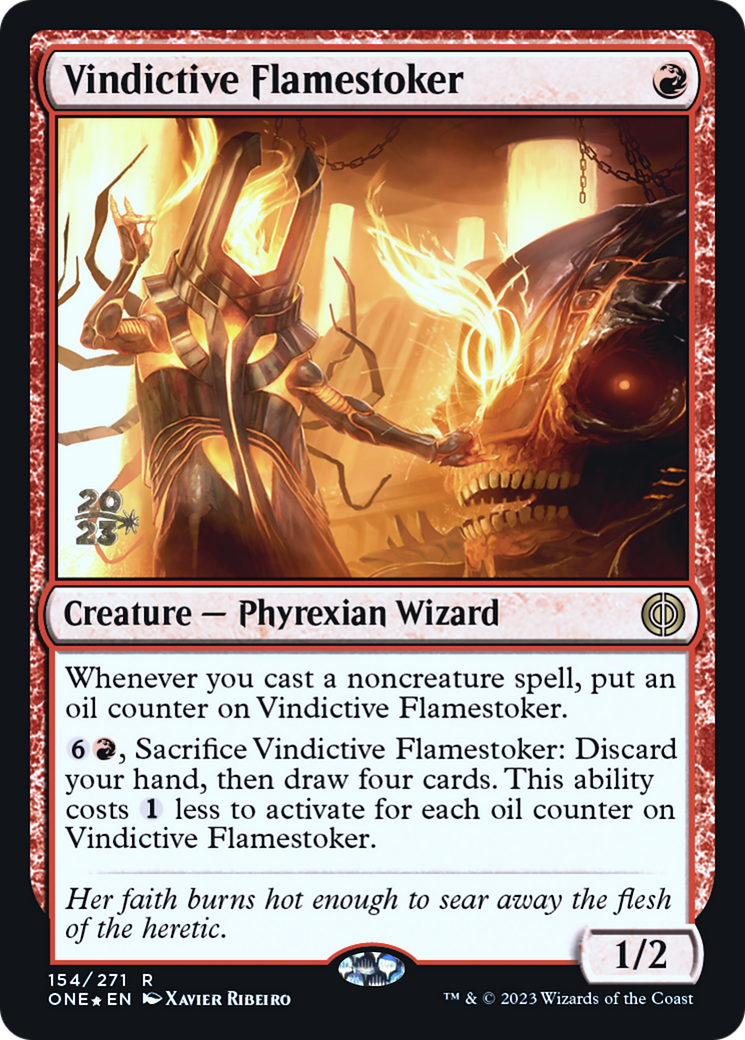 Image of Vindictive Flamestoker (PRE-154) - Phyrexia: All Will Be One Promos Foil