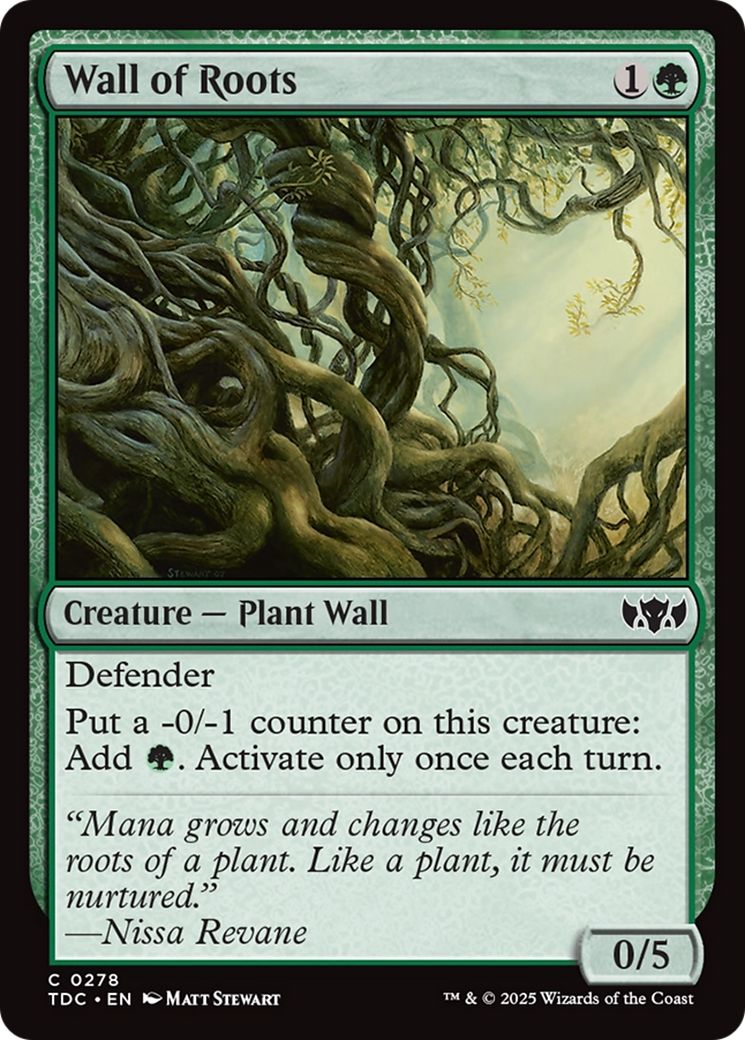 Image of Wall of Roots (TDC-278) - Commander: Tarkir: Dragonstorm